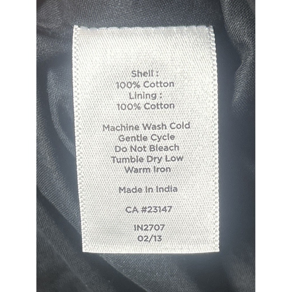 Talbots Dress 6 Black White Leaf Print Fit Flare Cotton Lined Sleeveless Zip - Picture 10 of 11